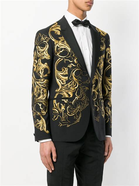 versace collection wool suit|Versace blazers for men.